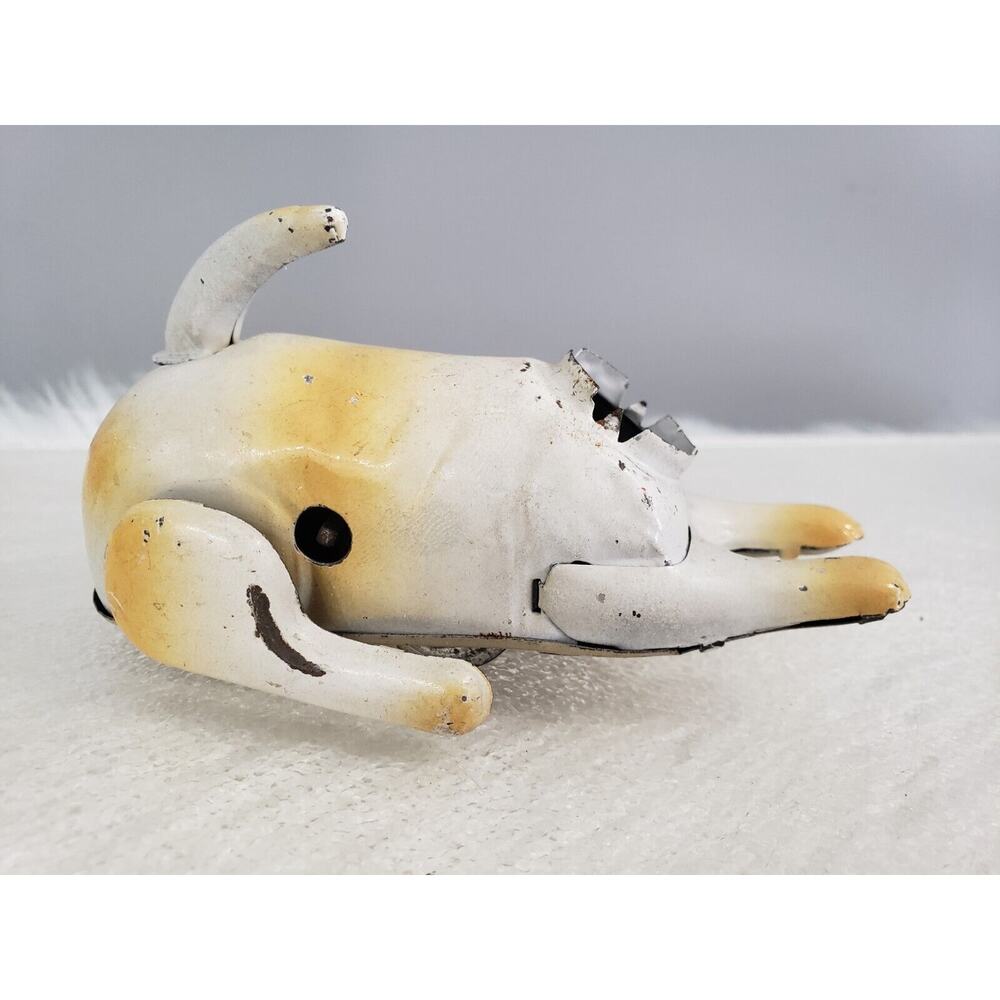 READ FOR PARTS 1940s Occupied Japan Tin & Celluloid Wind Up Tumbling‎ Fido